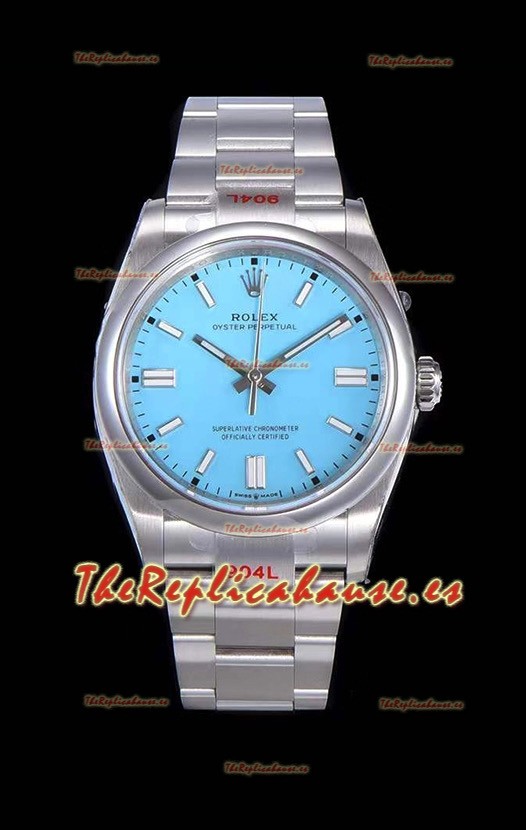 Rolex Oyster Perpetual REF#124300 41MM Movimiento Cal.3230 Réplica Suizo Dial Azul Acero 904L Reloj Réplica a Espejo 1:1