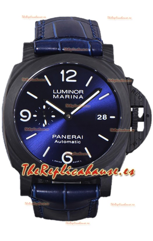 Panerai Luminor Marina Carbotech PAM1664 Blue Notte Caja Carbono Reloj Réplica Espejo 1:1 