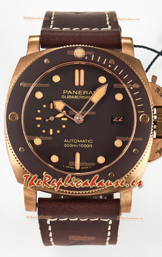 Panerai Super Clone Submersible PAM968 Bronzo Reloj Movimiento Suizo P9010