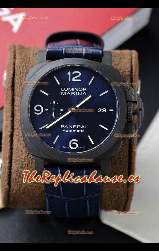 Panerai Super Clone Luminor PAM1664 Automatic Dial Azul 42MM Carbotech Réplica Suiza