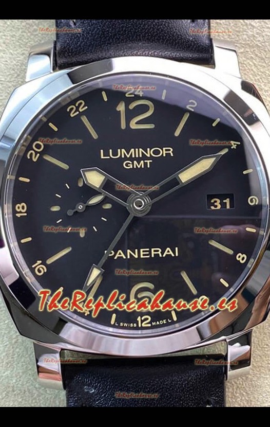 Panerai Luminor 1950 PAM00531 Edición GMT Dial Negro - Réplica Espejo 1:1