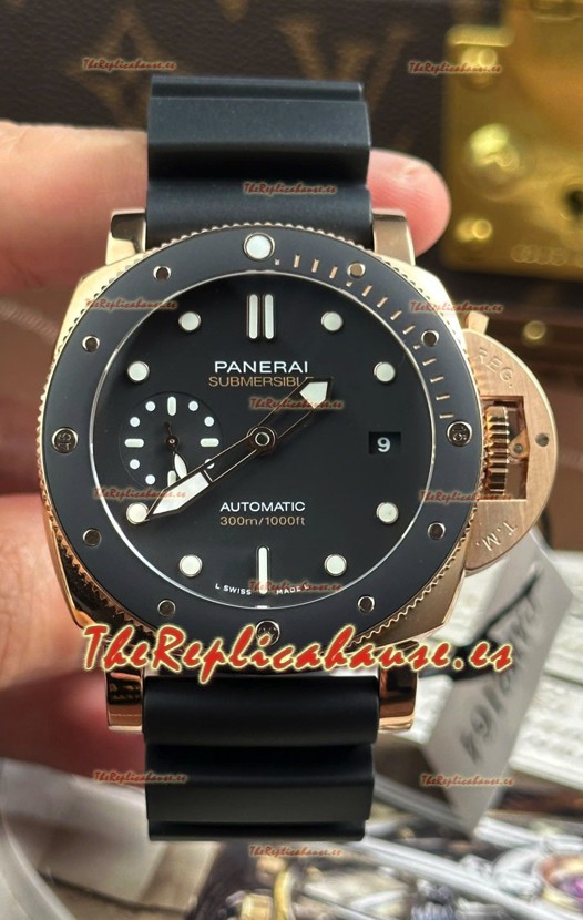 Panerai Super Clone Submersible PAM974 Reloj Oro Rosado 42MM