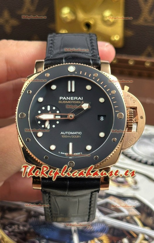 Panerai Super Clone Submersible PAM974 Reloj Oro Rosado 42MM