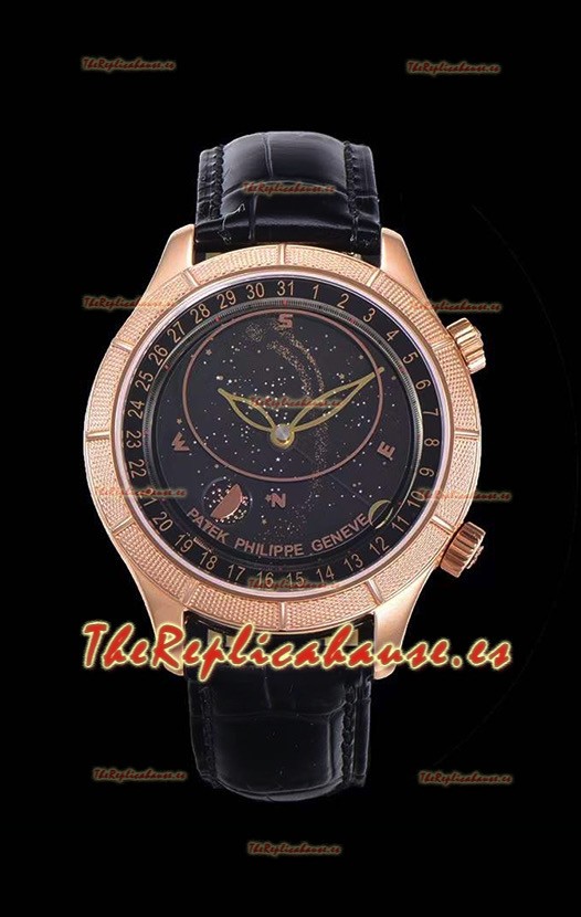 Patek Philippe 6102R Grand Compilations Reloj Réplica Suizo a Cuerda Manual - Bisel Resistente Dial Negro