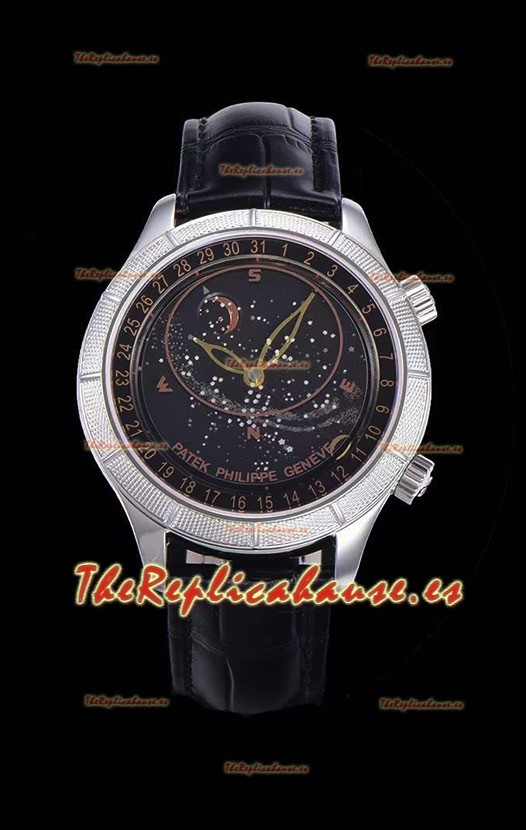 Patek Philippe 6102R Grand Compilations Reloj Réplica Suizo a Cuerda Manual - Bisel Resistente Dial Negro