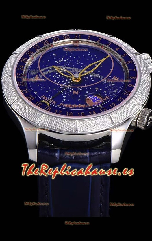 Patek Philippe 6102R Grand Compilations Reloj Réplica Suizo a Cuerda Manual - Bisel Resistente Dial Azul