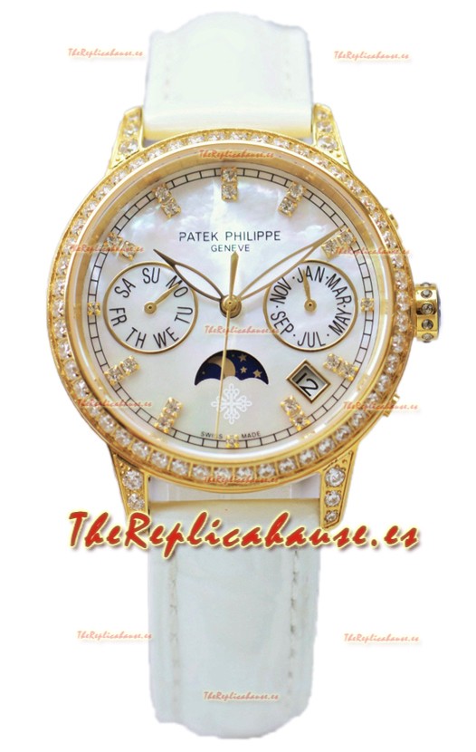 Patek Philippe Grand Complications Ladies First Perpetual Calendaer Oro Amarillo Reloj Réplica Suiza 