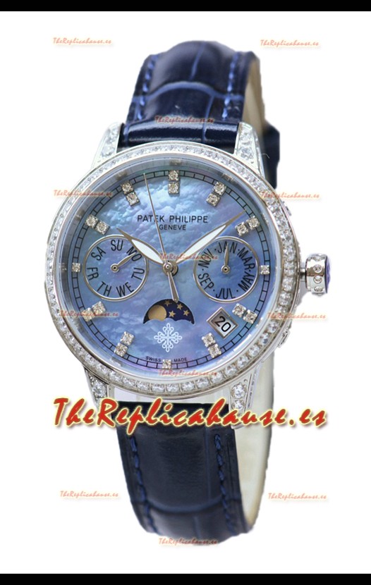 Patek Philippe Grand Complications Ladies First Perpetual Calendaer Caja Acero Reloj Réplica Suiza