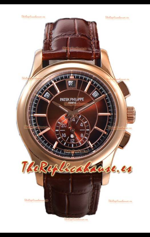 Patek Philippe 5205 Complications Moonphase Dial Marrón Reloj Réplica Suiza Espejo 1:1