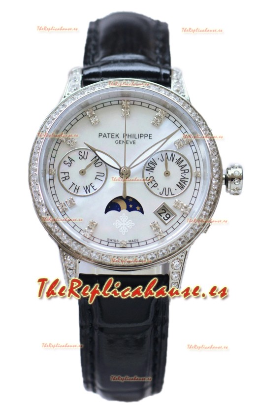 Patek Philippe Grand Complications Ladies First Perpetual Calendaer Caja Acero Reloj Réplica Suiza