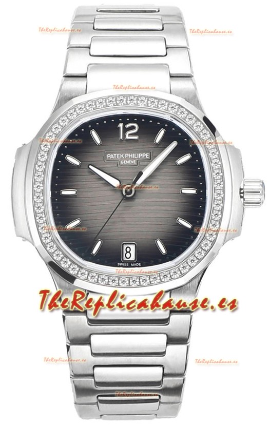 Patek Philippe Nautilus 7118 35MM 1:1 Dial Gris Acero Inoxidable Reloj Superclone 1:1