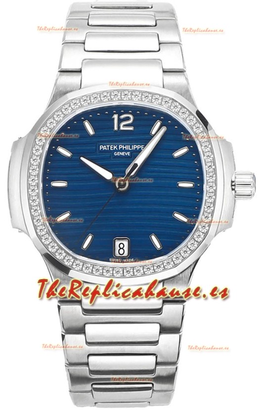 Patek Philippe Nautilus 7118 35MM 1:1 Acero Inoxidable Dial Azul Reloj Superclone 1:1