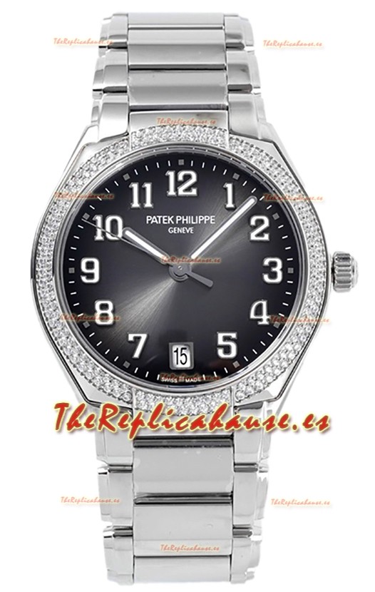 Patek Philippe Twenty-4 Dial Gris Caja Acero 904L Reloj Réplica Espejo 1:1 36MM