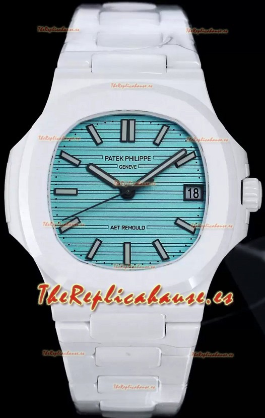 Patek Philippe Nautilus 5711 AET Remould Edición Cerámica Blanca Dial Verde Reloj Réplica Suiza