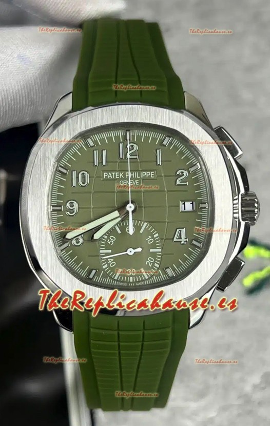 Patek Philippe Aquanaut 5968A Dial Verde Chronograph Reloj Réplica Espejo 1:1