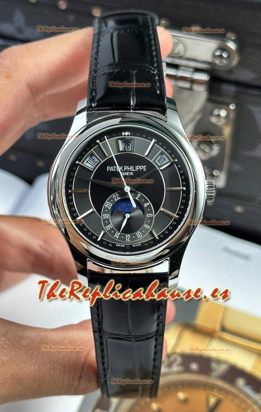 Patek Philippe 5205-001 Complications MoonPhase Reloj Super Clone Dial Gris Oscuro