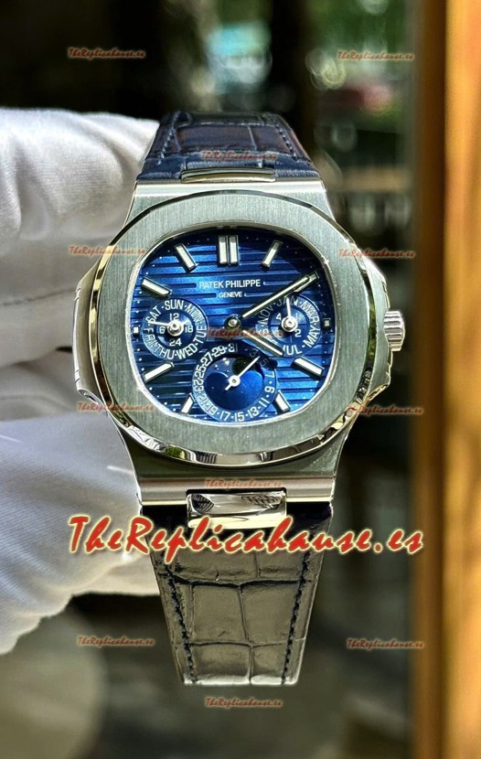 Patek Philippe Nautilus 5740 Perpetual Calendar Acero Inoxidable Dial Morado Reloj Réplica Suizo