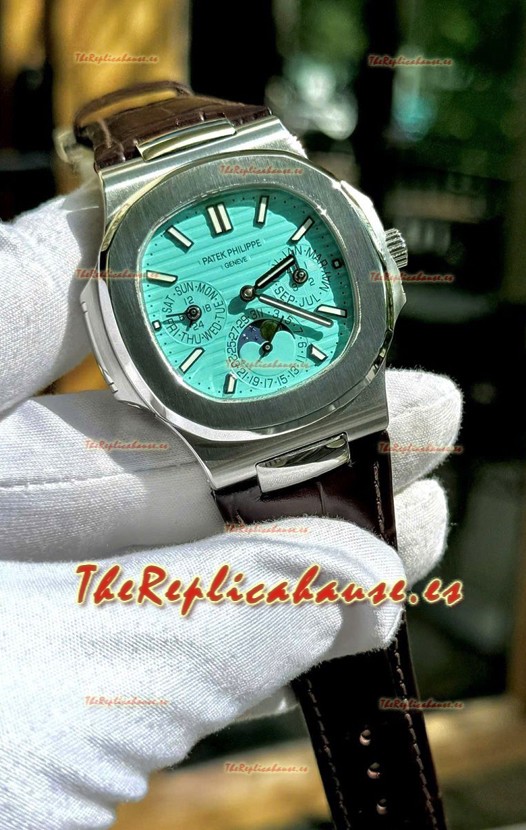 Patek Philippe Nautilus 5740 Calendario Perpetuo Acero Inoxidable Dial Verde Reloj Réplica Suizo