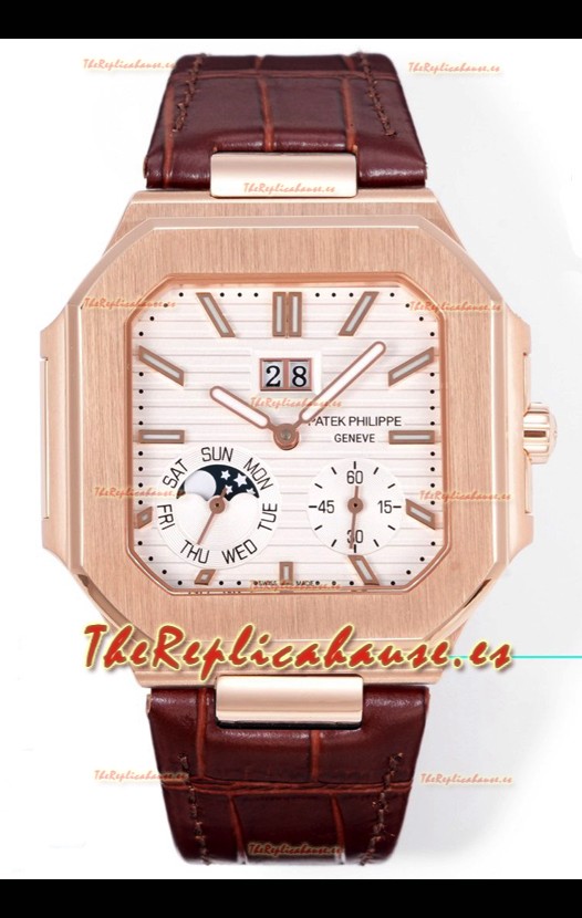 Patek Philippe Cubitus 5822 Caja Oro Rosado Dial Blanco Reloj Réplica Suizo