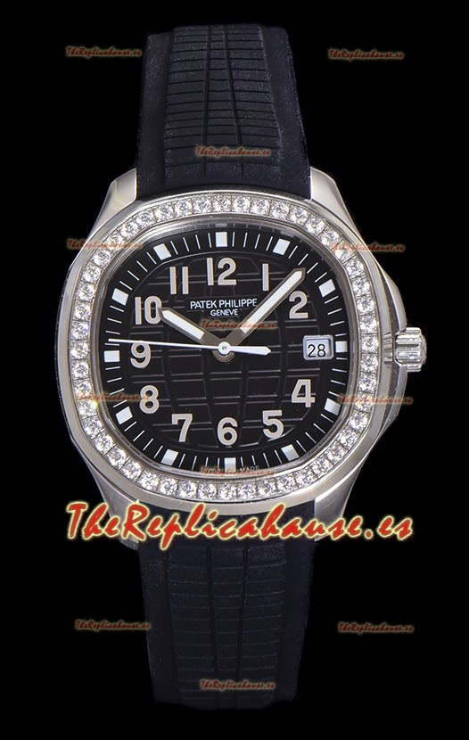 Patek Philippe Super Clone Aquanaut Reloj Acero Inoxidable Dial Negro 38.5MM