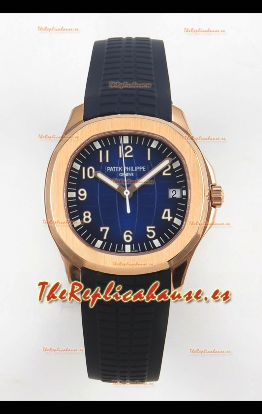 Patek Philippe Super Clone Aquanaut 5167 SC324 Movement 904L Rose Dial Dorado Azul Watch 