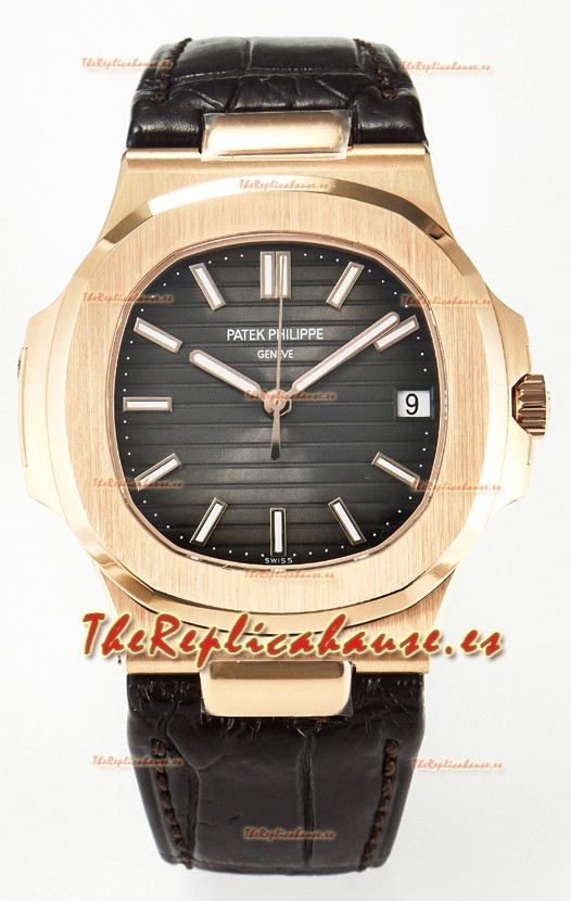 Patek Philippe Super Clone Nautilus 5711R-001 904L Dial Oro Rosado Marrón 