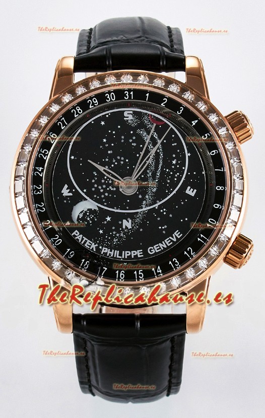 Patek Philippe 6104R Grand Complications Reloj Superclone en Oro Rosado - Bisel Diamantes
