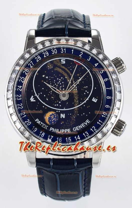Patek Philippe 6104 Grand Complications Reloj Superclone in Acero Inoxidable - Bisel Diamantes