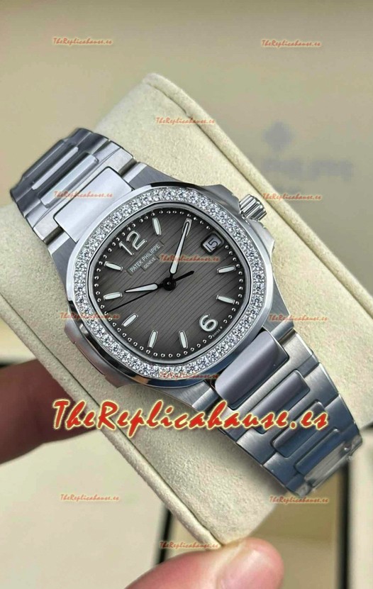 Patek Philippe Nautilus Super Clone 7010 32MM Réplica Espejo 1:1 Dial Gris 