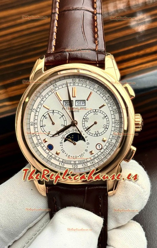 Patek Philippe Grand Complications 5270 Reloj Réplica Suizo en Caja Oro Rosado Dial Blanco