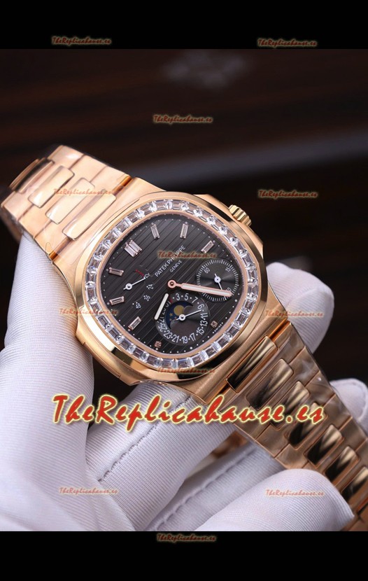 Patek Philippe Nautilus 5712R 1:1 Quality Reloj Réplica Suizo en Dial Negro