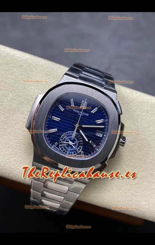 Patek Philippe Nautilus 5980/1A 40th Anniversary Chronograph Caja Acero en Dial Morado - Réplica Espejo 1:1