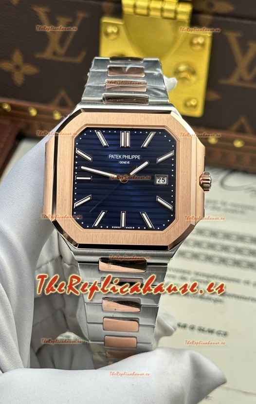 Patek Philippe Cubitus 5821 Caja Dos Tonos Dial Azul Reloj Réplica Suizo 