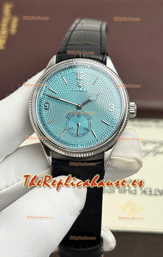 Rolex 1908 Perpetual Swiss Movement Reloj Réplica en Caja Acero Dial Azul Hielo 