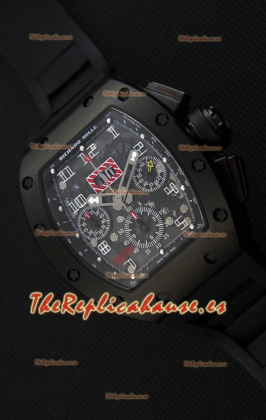 Richard Mille RM011-FM Felipe Massa Reloj con Caja de Cerámica color Negro, correa en color Negro