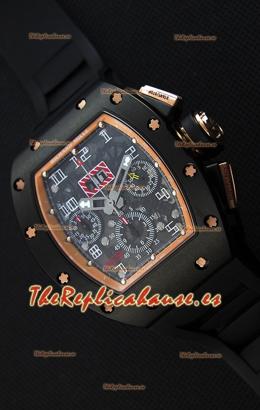 Richard Mille RM011-FM Felipe Massa Reloj con Caja de Cerámica color Negro, correa en color Negro