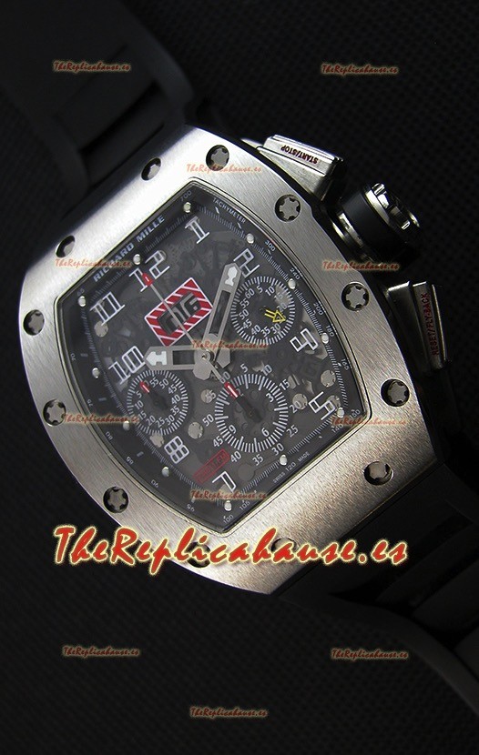 Richard Mille RM011-FM Felipe Massa Caja de Titanio de una sola Pieza en Correa Negra