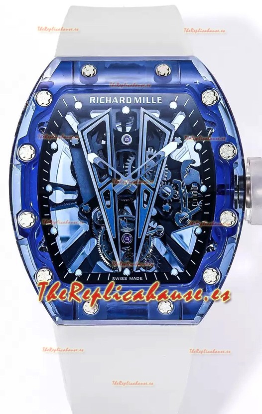 Richard Mille RM27-03 Caja Zafiro Sapphire con Genuino Movimiento Tourbillon Réplica 1:1 Ultimate