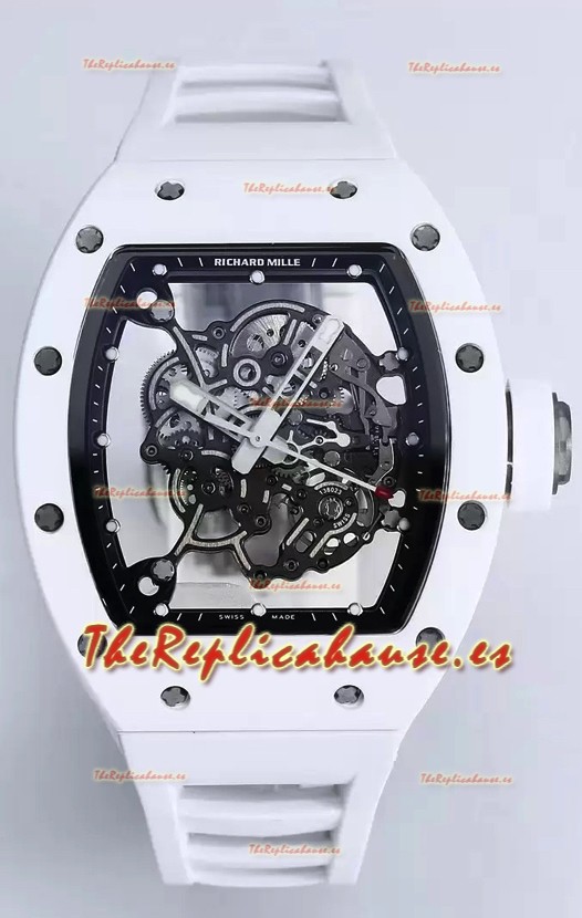 Richard Mille RM055 Caja Cerámica Con Tourbillon Genuino Reloj Super Clone