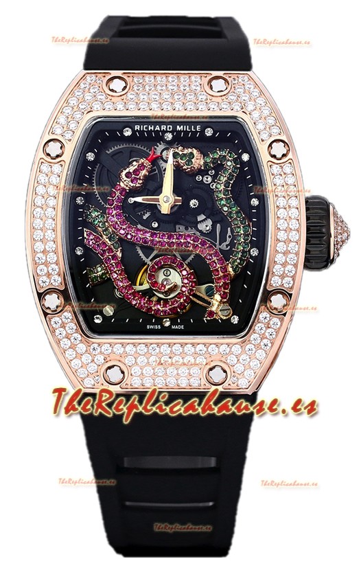 Richard Mille RM26-01 Reloj Dial Serpent chapado en Oro Rosado en Movimiento Suizo Automático