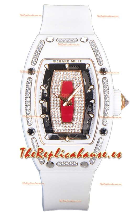 Richard Mille RM007 Reloj Réplica Suiza Automático Cerámica Blanca Suplerclone