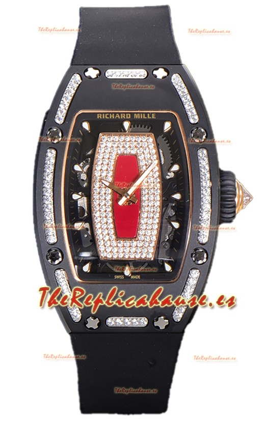 Richard Mille RM007 Reloj Réplica Suiza Automático Cerámica Negra Superclone