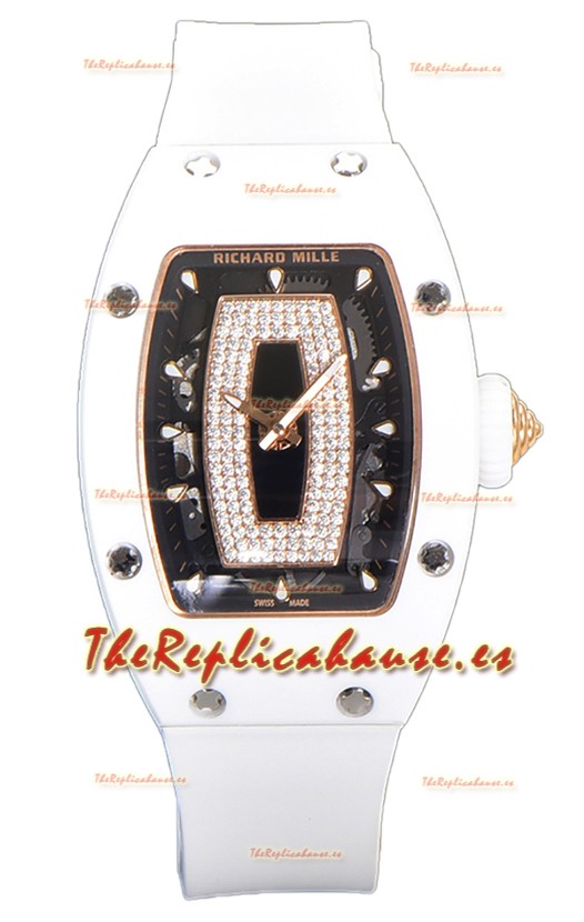 Richard Mille RM007 Reloj Réplica Suiza Automático Cerámica Blanca Suplerclone