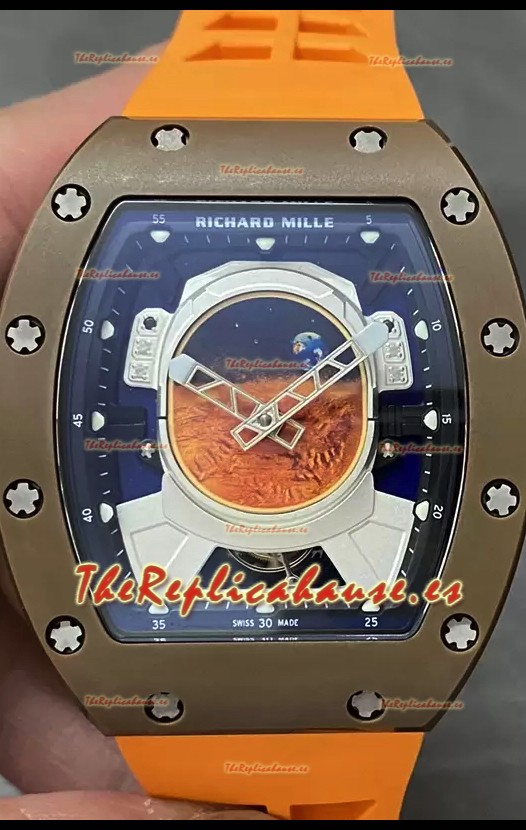 Richard Mille RM52-02 Edición Limitada Pharrell Williams Genuino Tourbillon Reloj Réplica 1:1