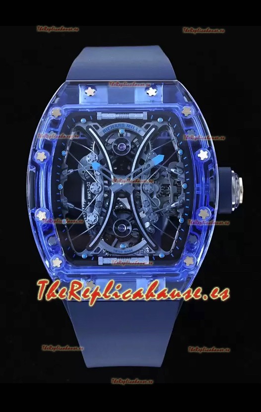 Richard Mille RM53-01 Pablo Mac Donough Caja de Zafiro con Movimiento Tourbillon Original