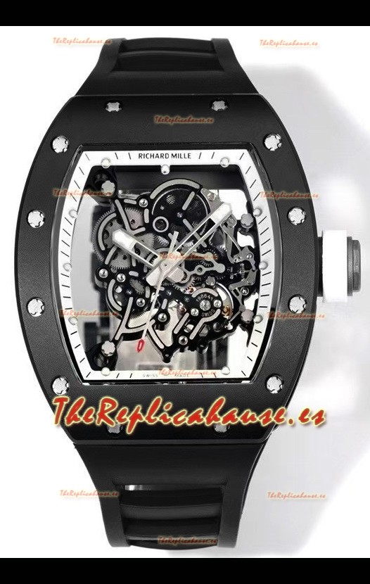 Richard Mille Super Clone RM055 Caja Cerámica con Reloj Genuino Tourbillon