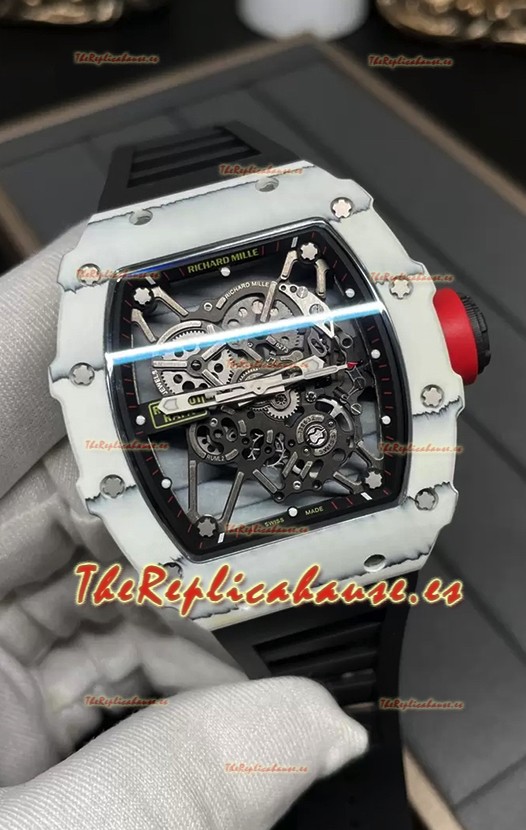 Richard Mille RM35-01 Rafael Nadal Caja de Fibra de Carbono con Genuino Tourbillon Reloj Super clone