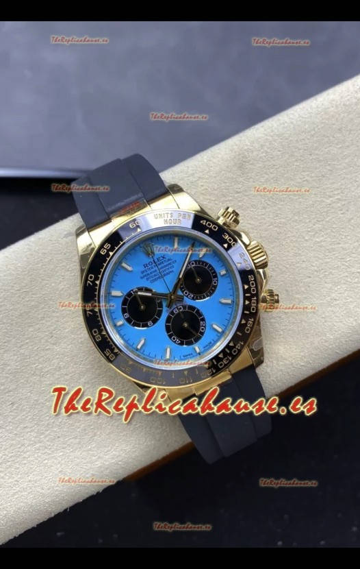 Rolex Daytona Super Clone 126518LN Oro Amarillo Dial Turquesa Movimiento Original Cal.4131