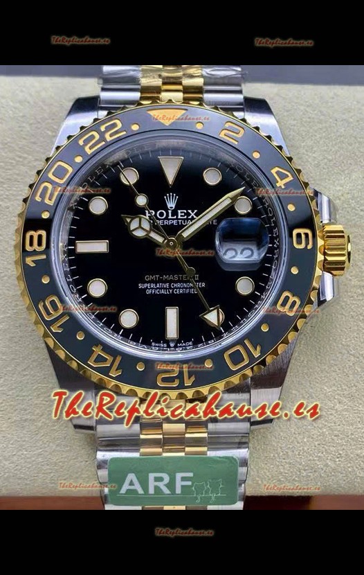 Réplica Suiza del Rolex GMT Masters II Super Clone M126713GRNR con Movimiento Cal.3285 - Reloj de Acero 904L