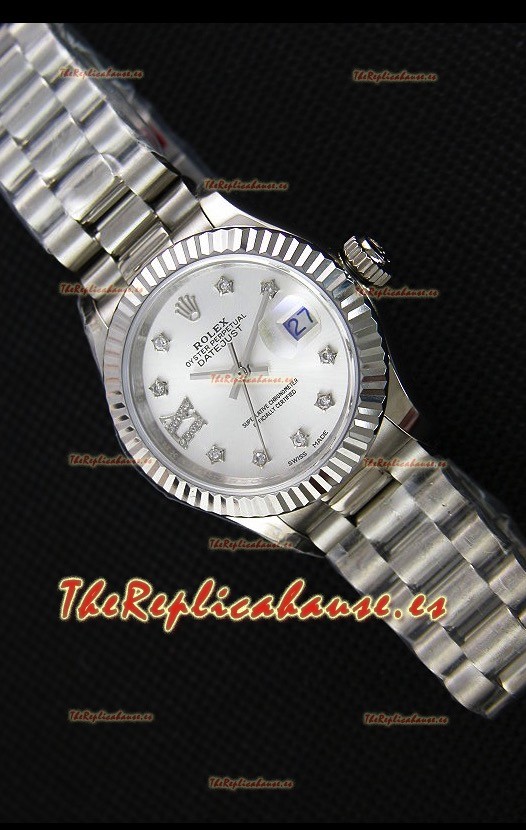 Rolex Datejust Ladies Star Diamonds Markers Reloj Suizo Réplica a Espejo 1:1 Movimiento CAL.2236